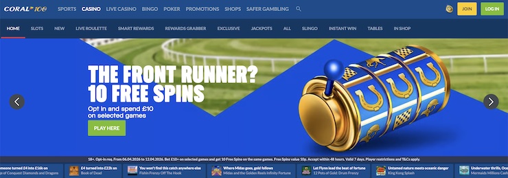 Coral has a long history of serving online casino players in the UK.
